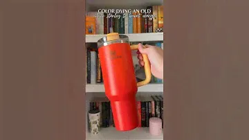 I think I ruined this Stanley Cup by trying to dye it orange🧡 #stanleycup #diycrafts #stanley
