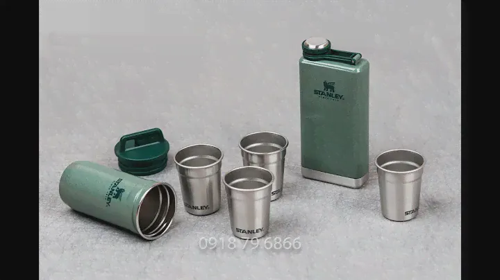 Stanley shot glass and flask set